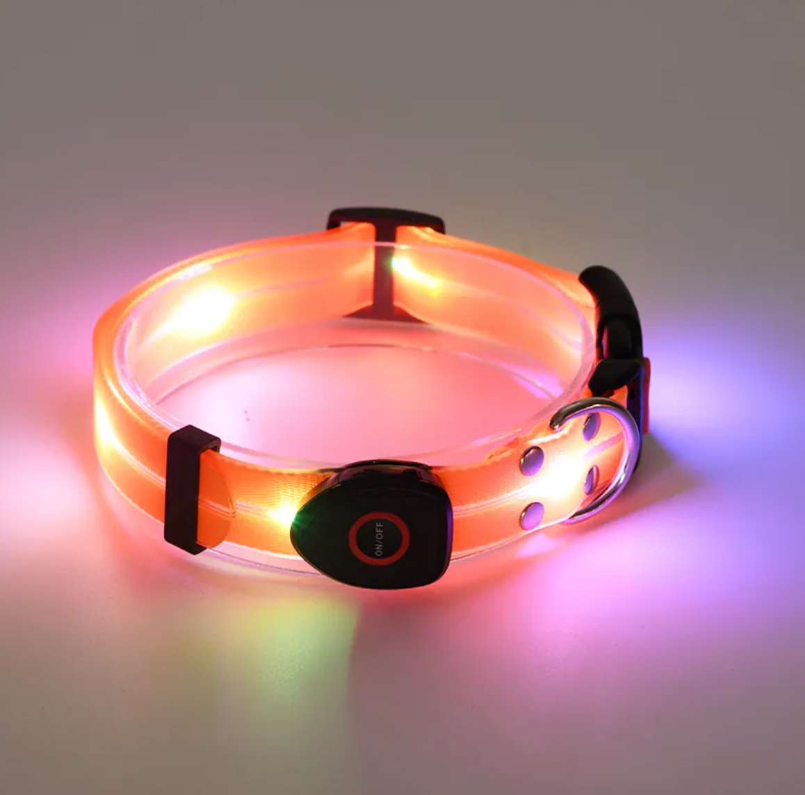 LED Pet Collar with Nylon Leash