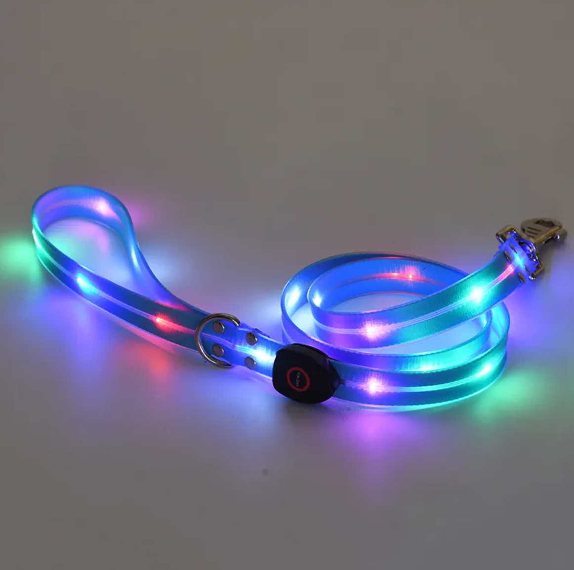 LED Pet Collar with Nylon Leash