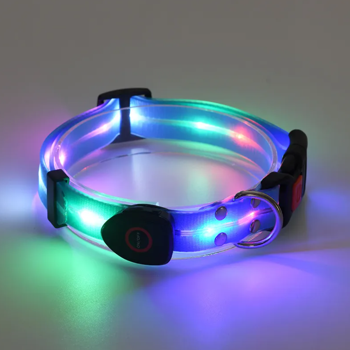 LED Pet Collar with Nylon Leash